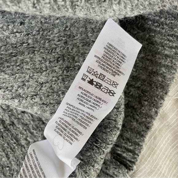 Grey Mock Neck Colorblock Sweater - Picture 5 of 5